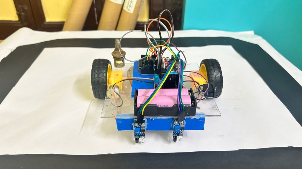 Students taking robotics classes in Burdwan